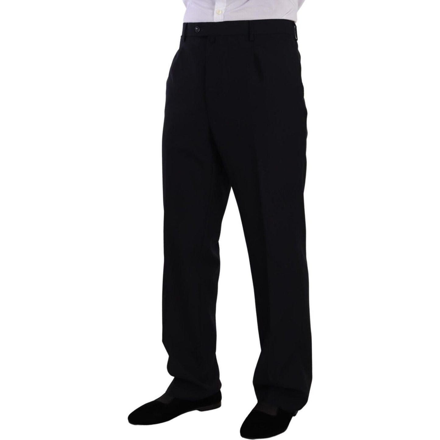Domenico Tagliente Elegant Blue Two-Piece Deconstructed Suit Domenico Tagliente Black