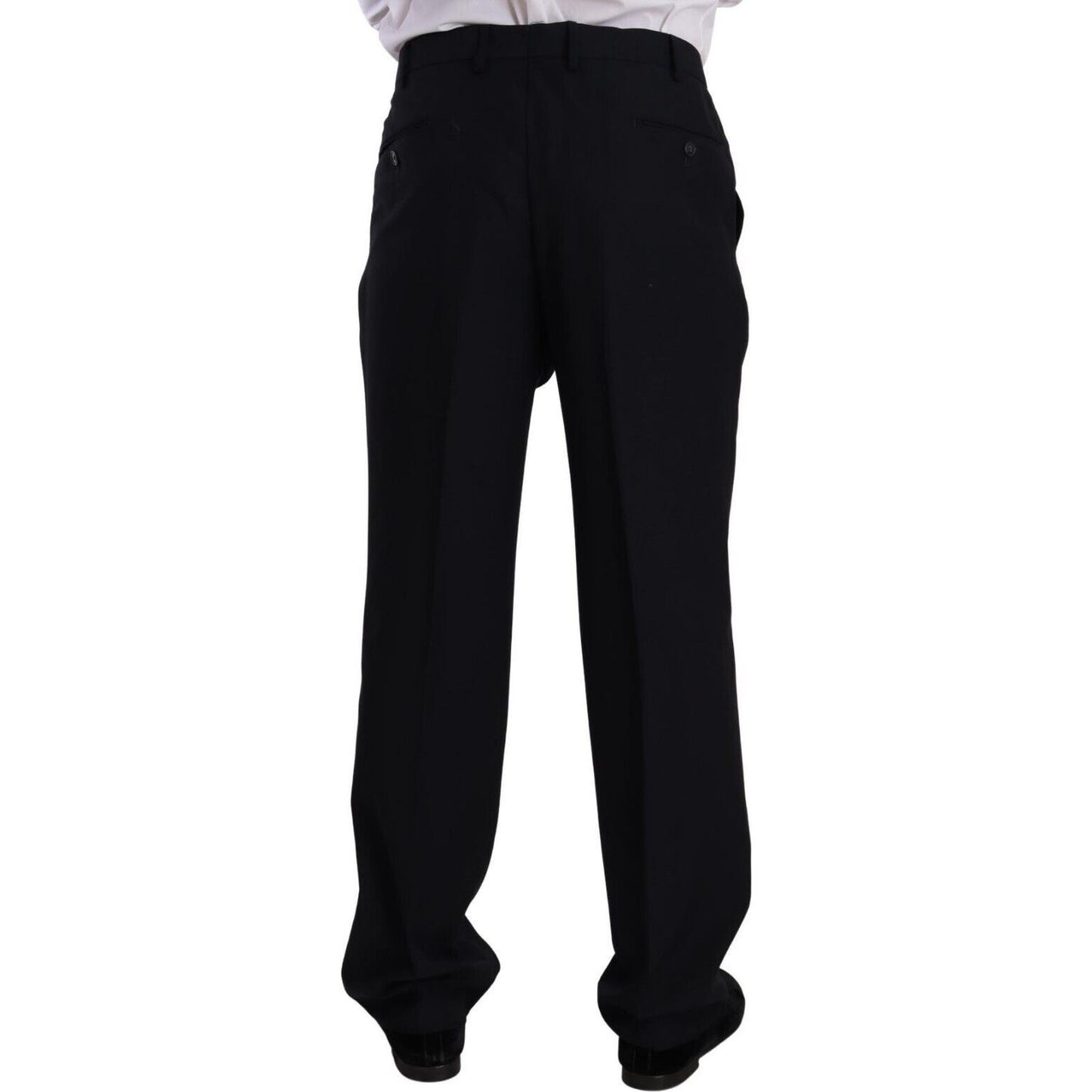 Domenico Tagliente Elegant Blue Two-Piece Deconstructed Suit Domenico Tagliente Black