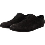 Dolce & Gabbana Black Caiman Leather Mens Oxford Shoes MV4523 - 44
