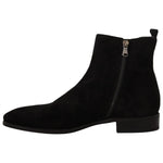 Dolce & Gabbana Black Suede Leather Chelsea Mens Boots Shoes MV4480 - 41