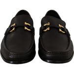 Salvatore Ferragamo Elegant Black Calf Leather Loafers 8057553791802