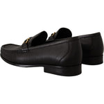 Salvatore Ferragamo Elegant Black Calf Leather Loafers 8057553791802