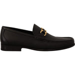 Salvatore Ferragamo Elegant Black Calf Leather Loafers 8057553791802