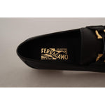 Salvatore Ferragamo Elegant Black Calf Leather Loafers 8057553791802