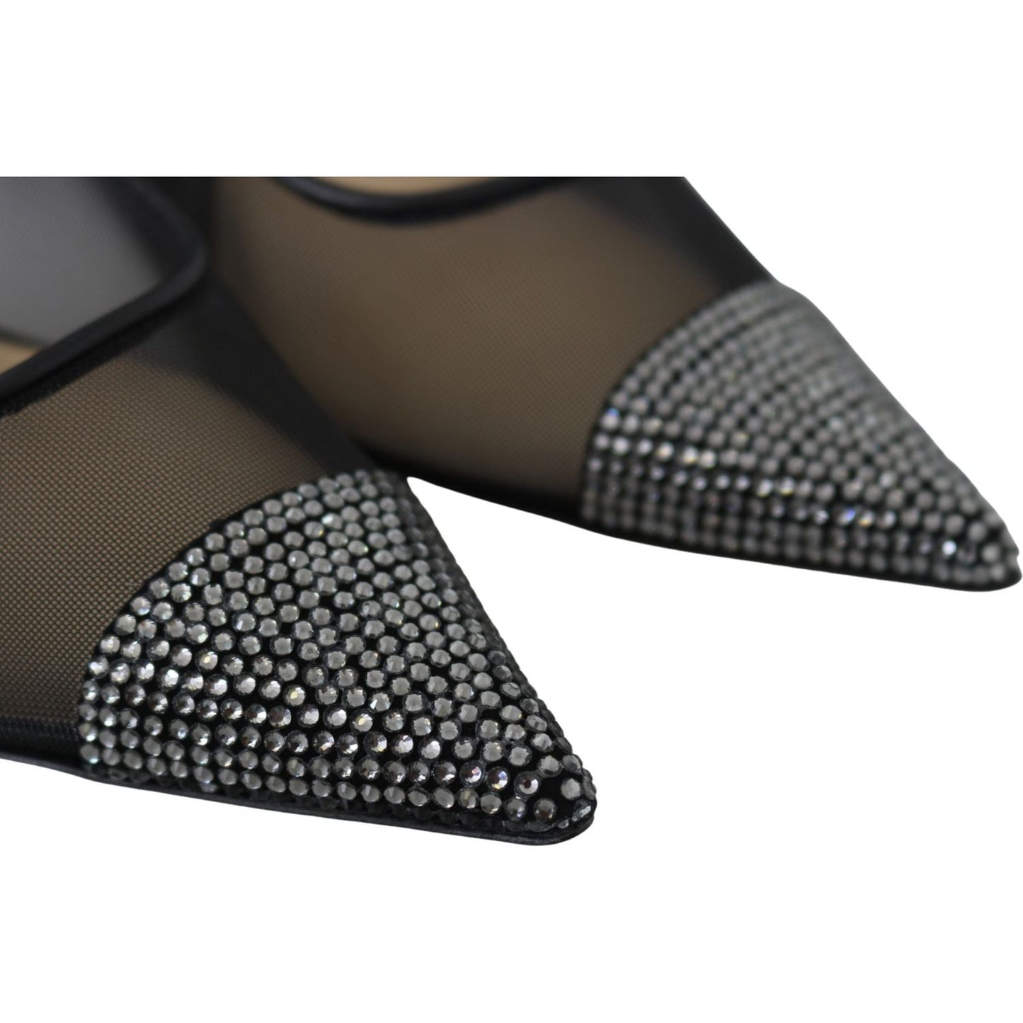 Jimmy Choo Elegant Black Mesh Crystal Pumps Jimmy Choo Dark Slate Gray