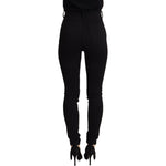 Dolce & Gabbana Black High Waist Skinny Slim Fit Pants PAN72830 - 40