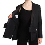 Costume National Black Long Sleeves Double Breasted Jacket JKT3228 - 40