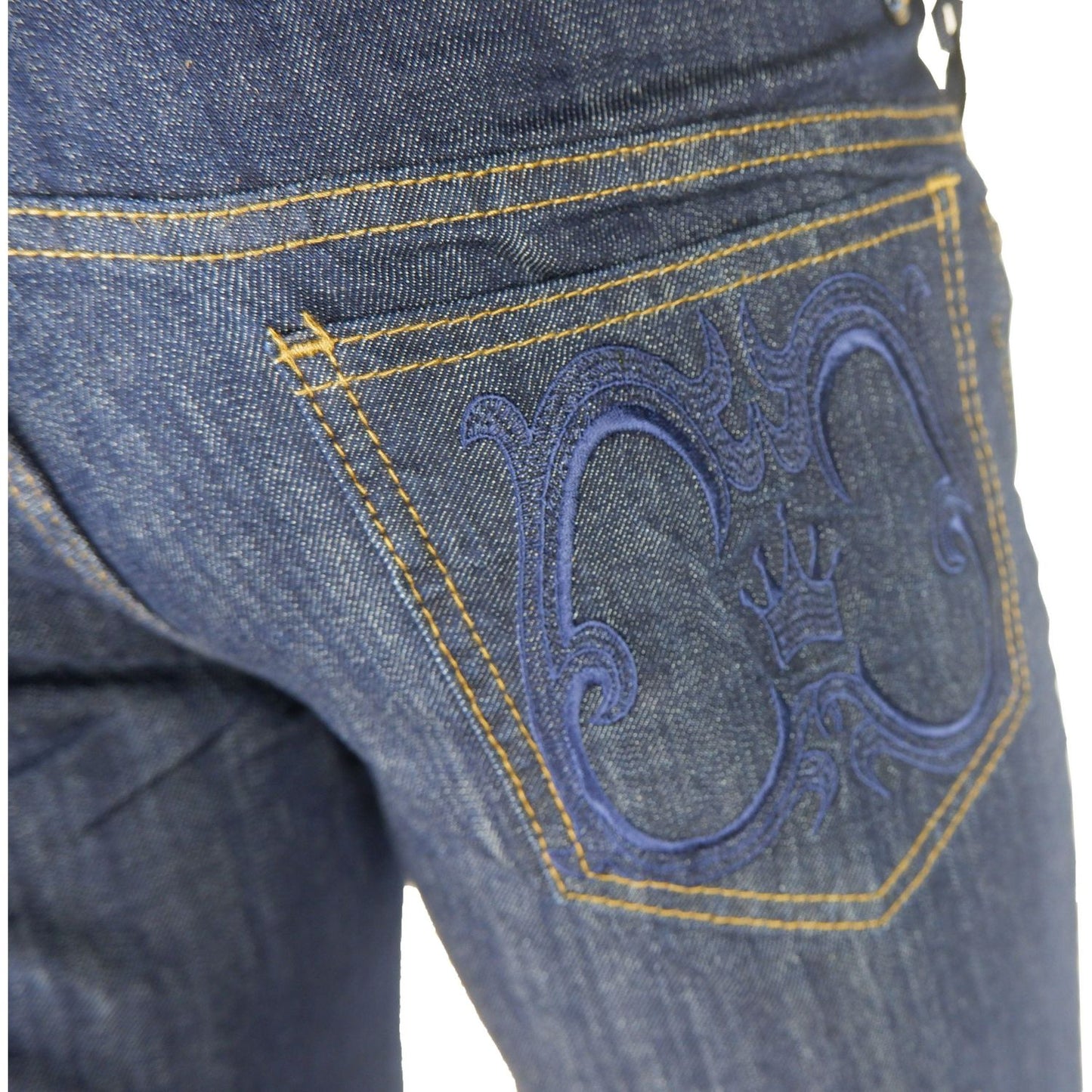 Cavalli Class Elegant Dark Blue Denim Essentials Cavalli Class Dim Gray