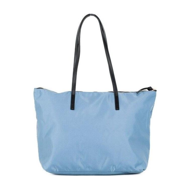 Versace Portuna Medusa Medium Cornflower Blue Nylon Leather Tote Bag Purse Versace Sky Blue