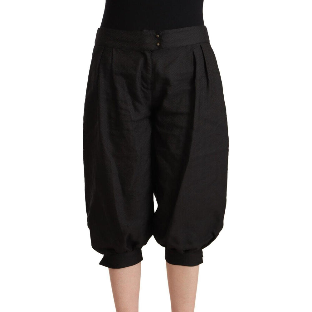 GF Ferre Black Viscose Cropped Harem Pants PAN72128 - 44