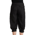 GF Ferre Black Viscose Cropped Harem Pants PAN72128 - 44