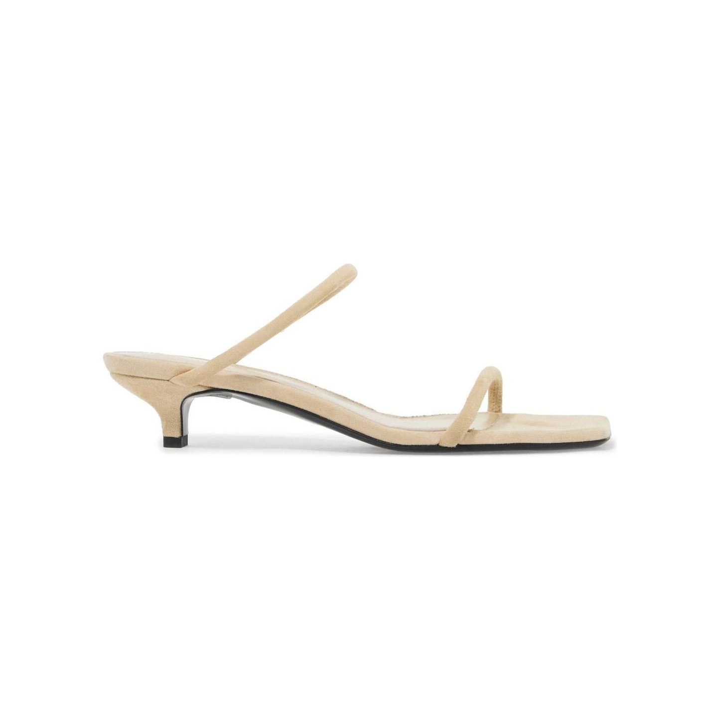 Toteme minimalist suede leather sandals Sandals Toteme Light Gray