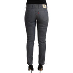 Levi's Gray Cotton Low Waist Skinny Denim Jeans PAN72152 - 30