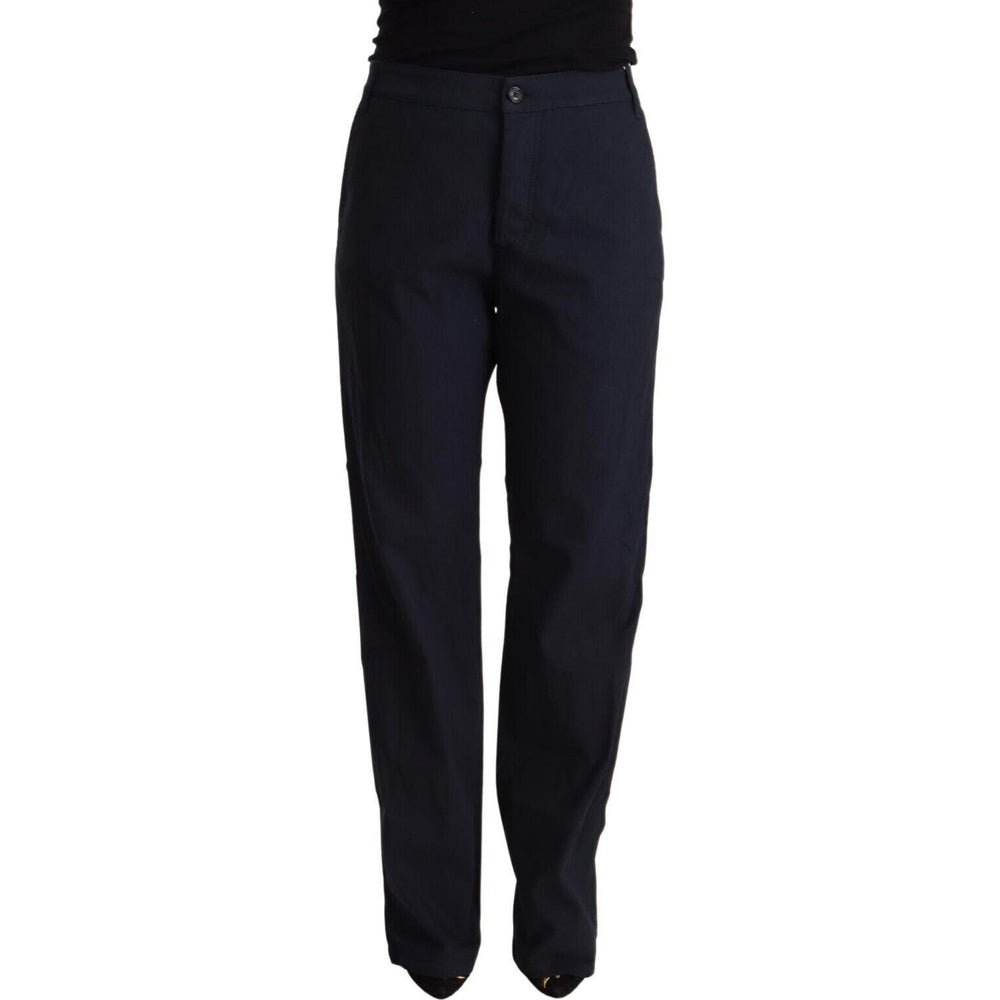 Exte Black High Waist Tapered Cotton Pants PAN71802 - 50