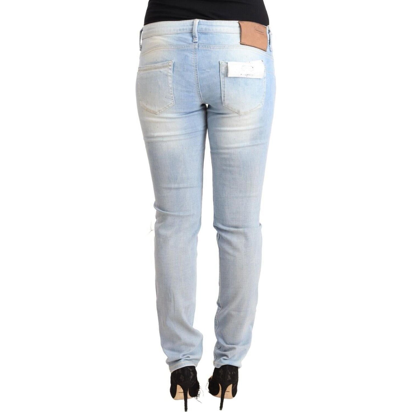 Acht Chic Low Waist Skinny Light Blue Denim Acht Gray