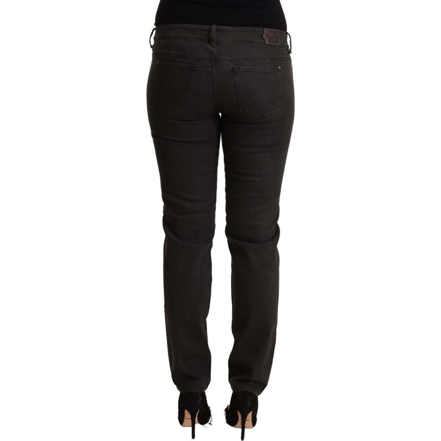 Ermanno Scervino Black Low Waist Skinny Denim Cotton Jeans PAN72069 - 28