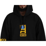 Dolce & Gabbana Black Cotton Hooded DG Shield Pullover Sweater TSH83092- M