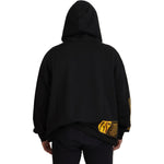 Dolce & Gabbana Black Cotton Hooded DG Shield Pullover Sweater TSH83092- M