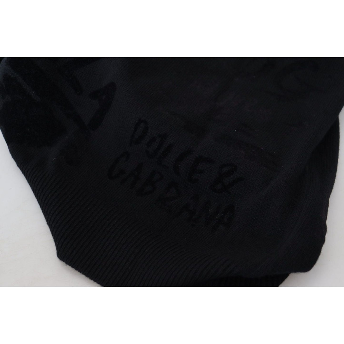 Dolce & Gabbana Elegant Black Logo Wool Sweater Dolce & Gabbana Black
