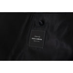 Dolce & Gabbana Black Double Breasted Coat Blazer Jacket JKT3375- 48