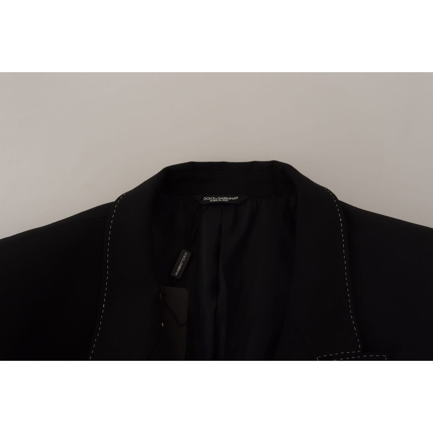 Dolce & Gabbana Elegant Double Breasted Wool Blazer Dolce & Gabbana Dark Gray