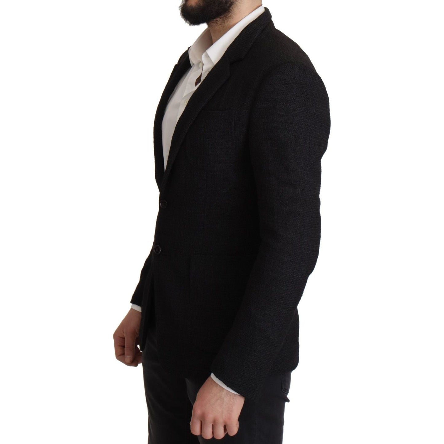 Dolce & Gabbana Elegant Single Breasted Wool Blazer Dolce & Gabbana Black