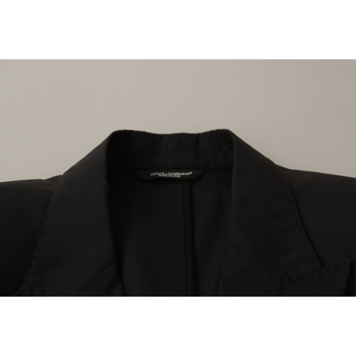 Dolce & Gabbana Elegant Taormina Black Cotton Blazer Dolce & Gabbana Black