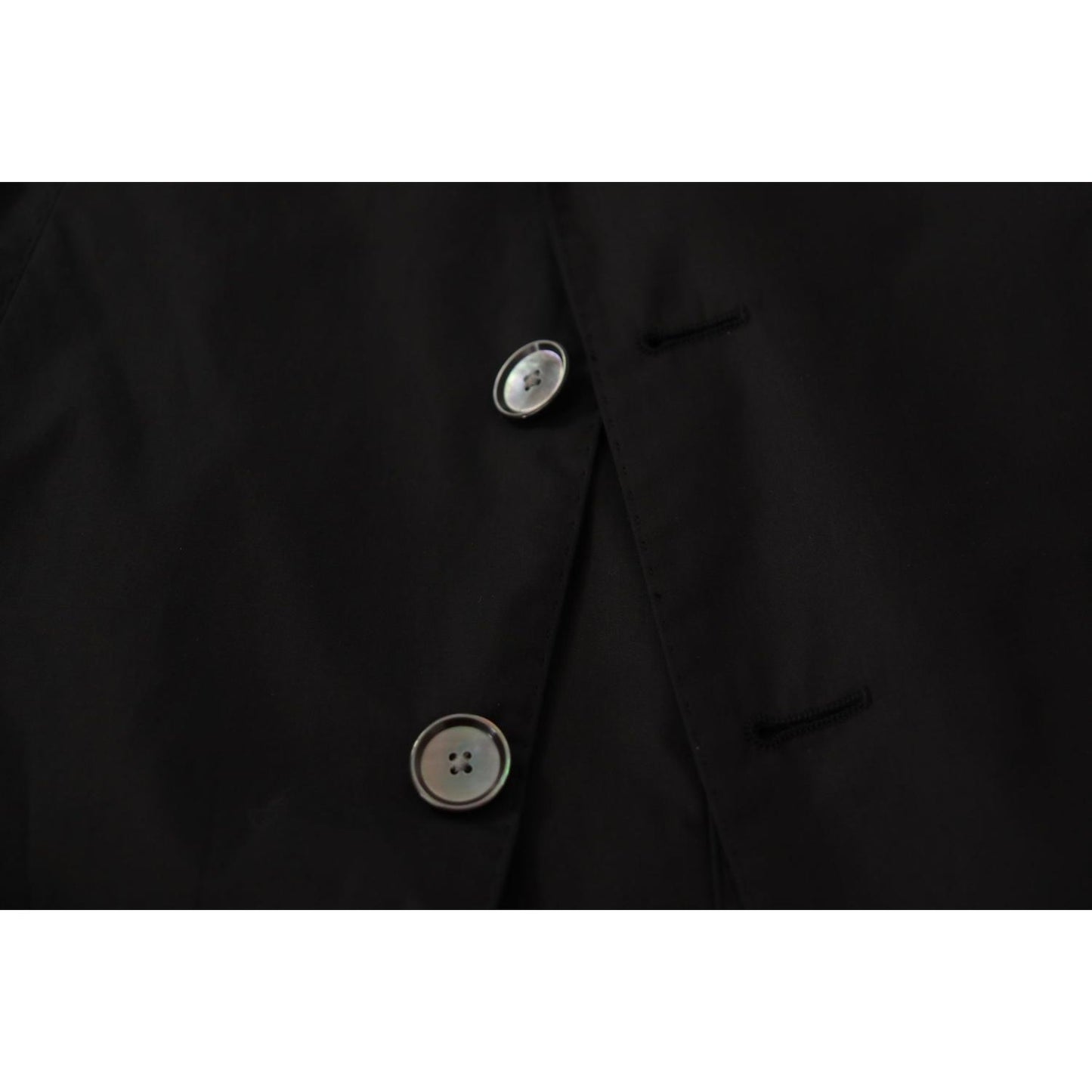 Dolce & Gabbana Elegant Taormina Black Cotton Blazer Dolce & Gabbana Black