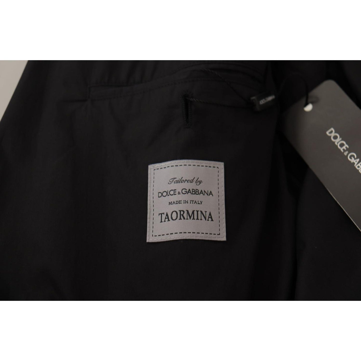 Dolce & Gabbana Elegant Taormina Black Cotton Blazer Dolce & Gabbana Black