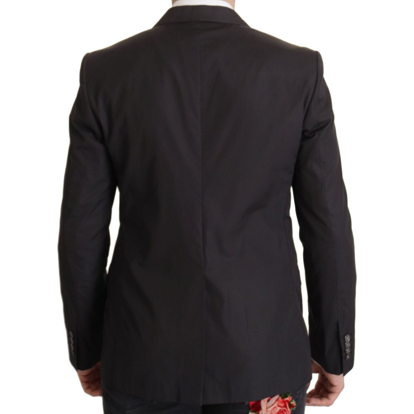 Dolce & Gabbana Elegant Taormina Black Cotton Blazer Dolce & Gabbana Dark Slate Gray