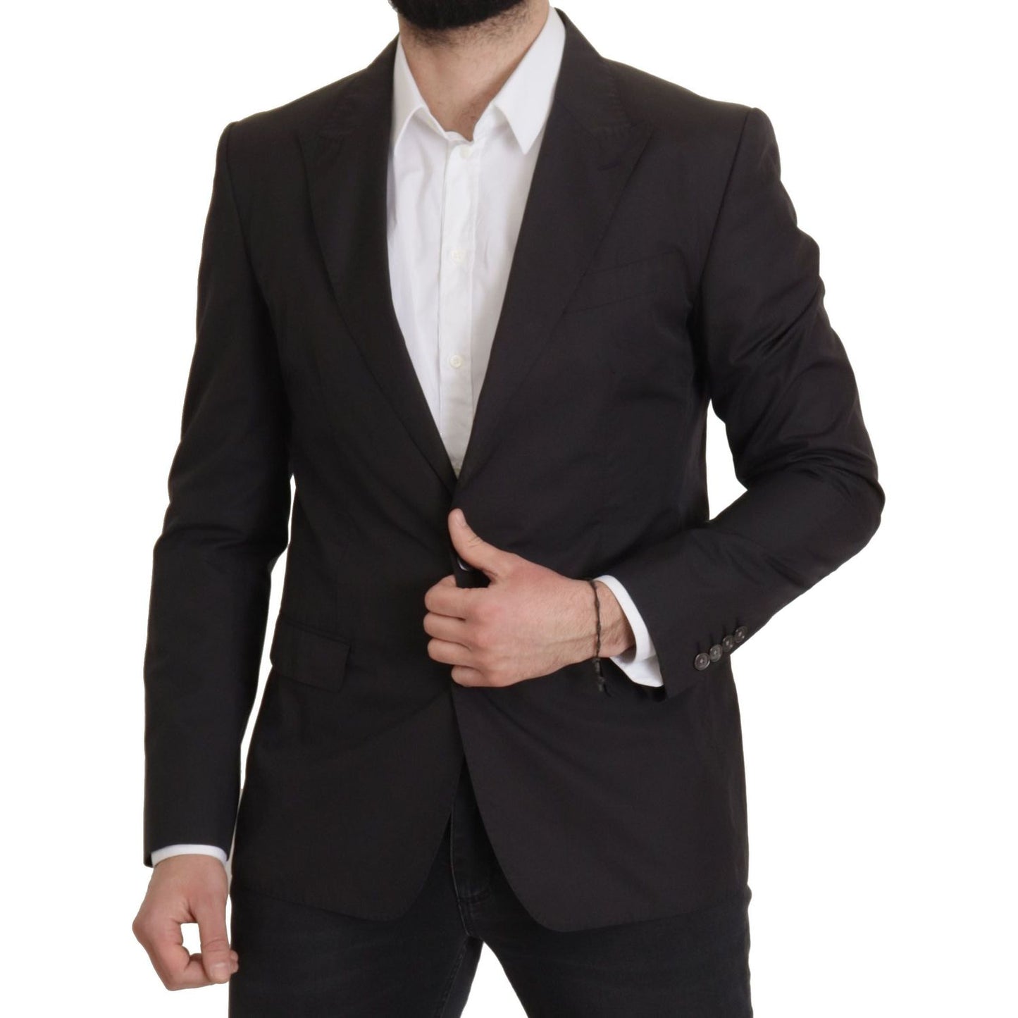 Dolce & Gabbana Elegant Taormina Black Cotton Blazer Dolce & Gabbana Black
