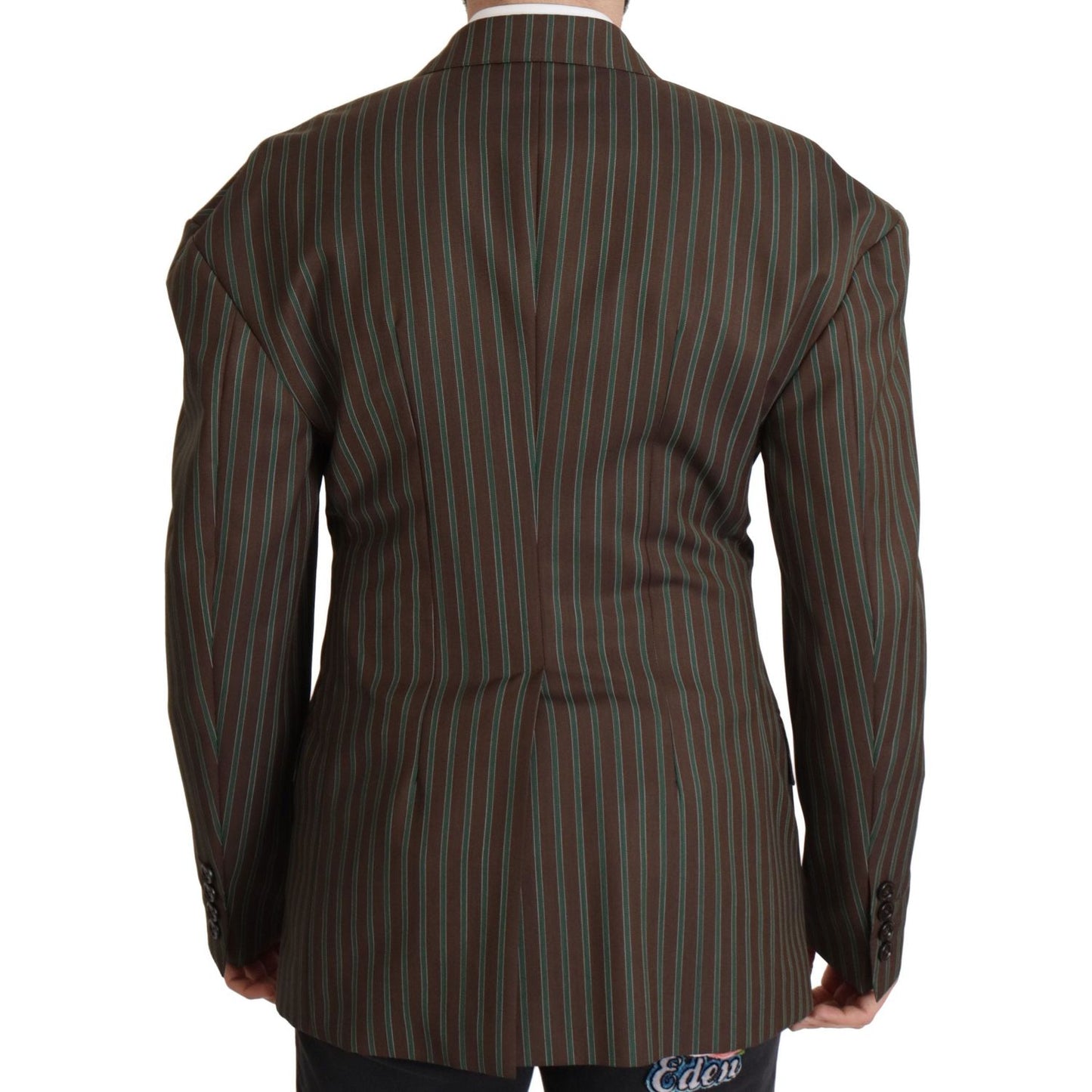 Dolce & Gabbana Multicolor Striped Double Breasted Blazer Dolce & Gabbana Dark Slate Gray