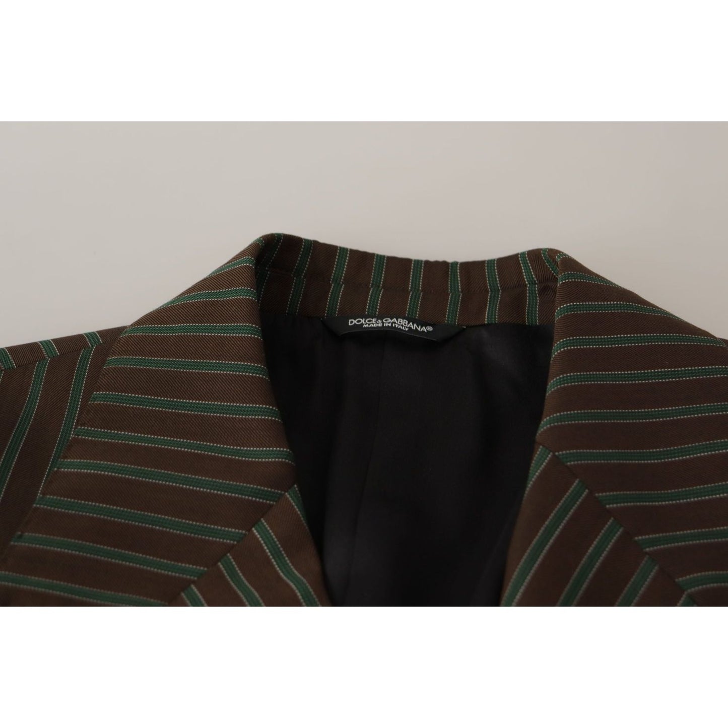 Dolce & Gabbana Multicolor Striped Double Breasted Blazer Dolce & Gabbana Black
