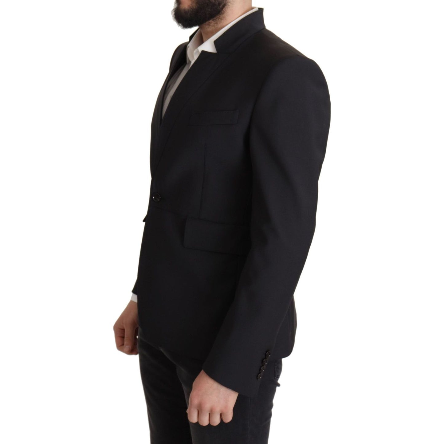 Dolce & Gabbana Elegant Single-Breasted Wool Blazer Dolce & Gabbana Black