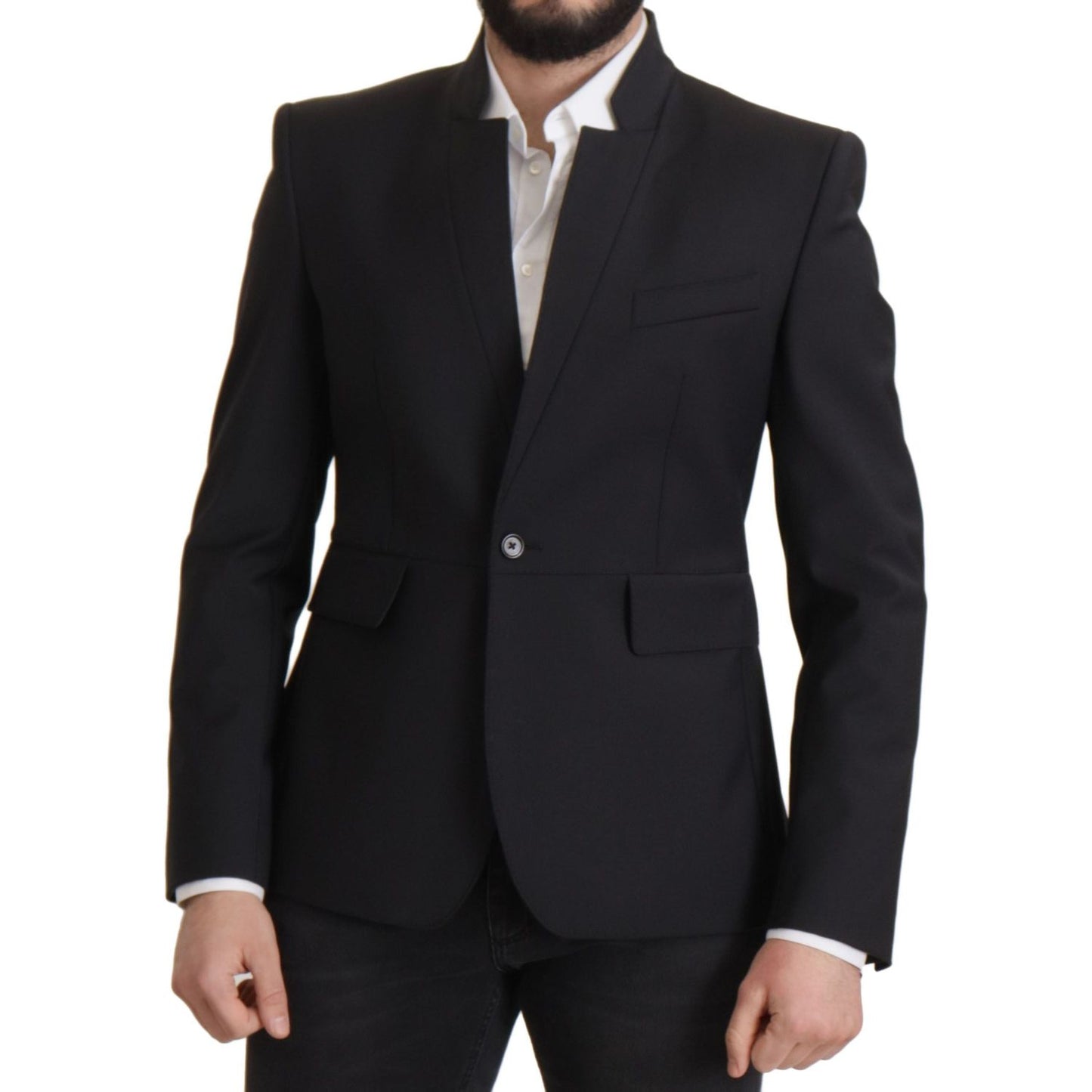 Dolce & Gabbana Elegant Single-Breasted Wool Blazer Dolce & Gabbana Black