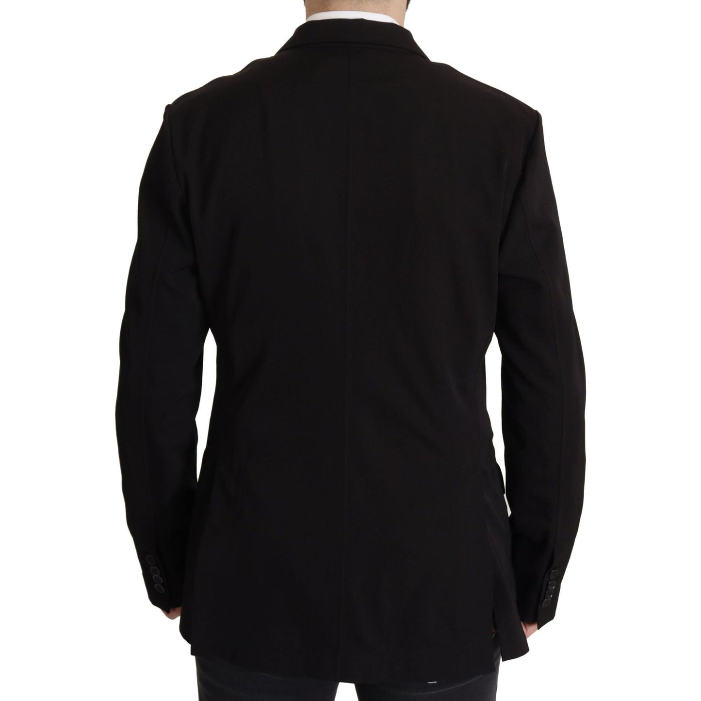 Dolce & Gabbana Elegant Virgin Wool Single Breasted Jacket Dolce & Gabbana Black