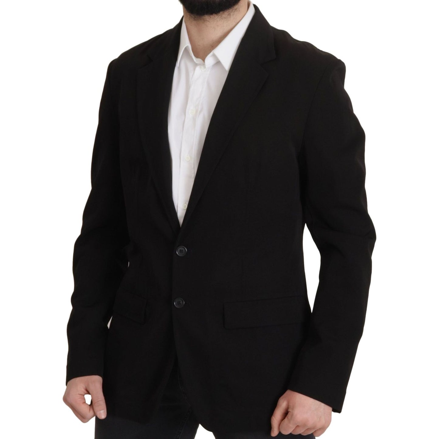 Dolce & Gabbana Elegant Virgin Wool Single Breasted Jacket Dolce & Gabbana Black
