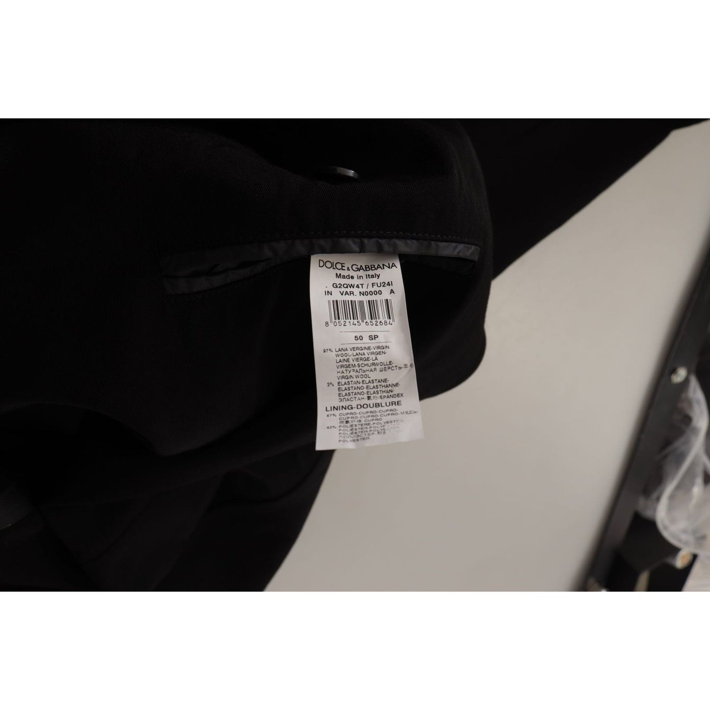 Dolce & Gabbana Elegant Virgin Wool Single Breasted Jacket Dolce & Gabbana Black