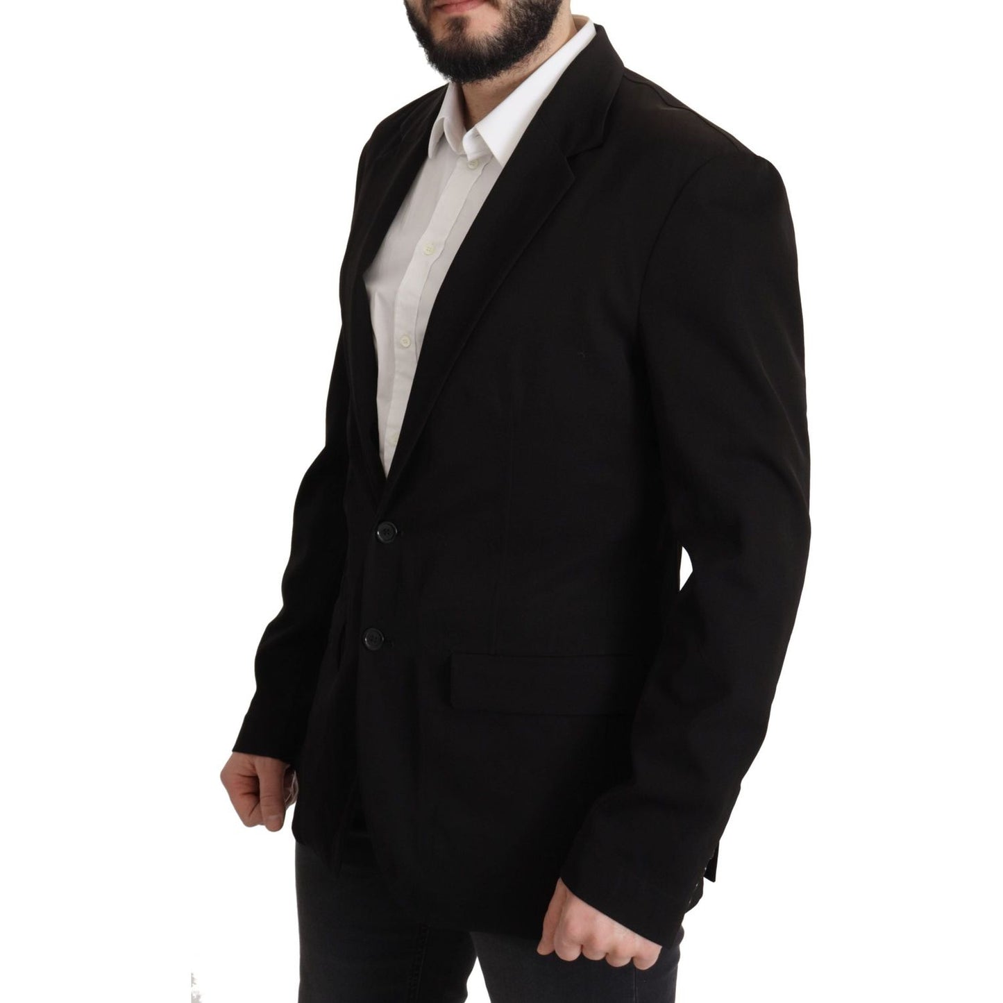 Dolce & Gabbana Elegant Virgin Wool Single Breasted Jacket Dolce & Gabbana Black