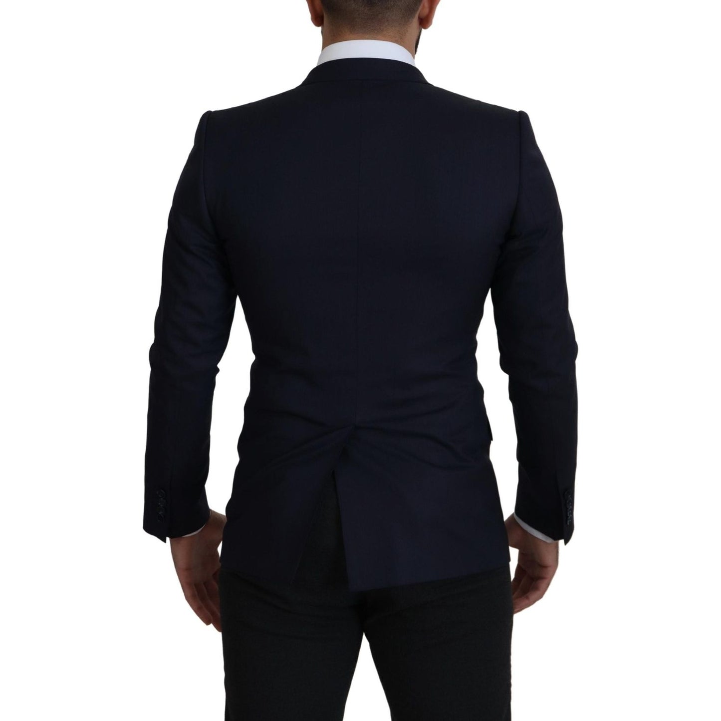 Dolce & Gabbana Elegant Single Breasted Wool Silk Blazer Dolce & Gabbana Black