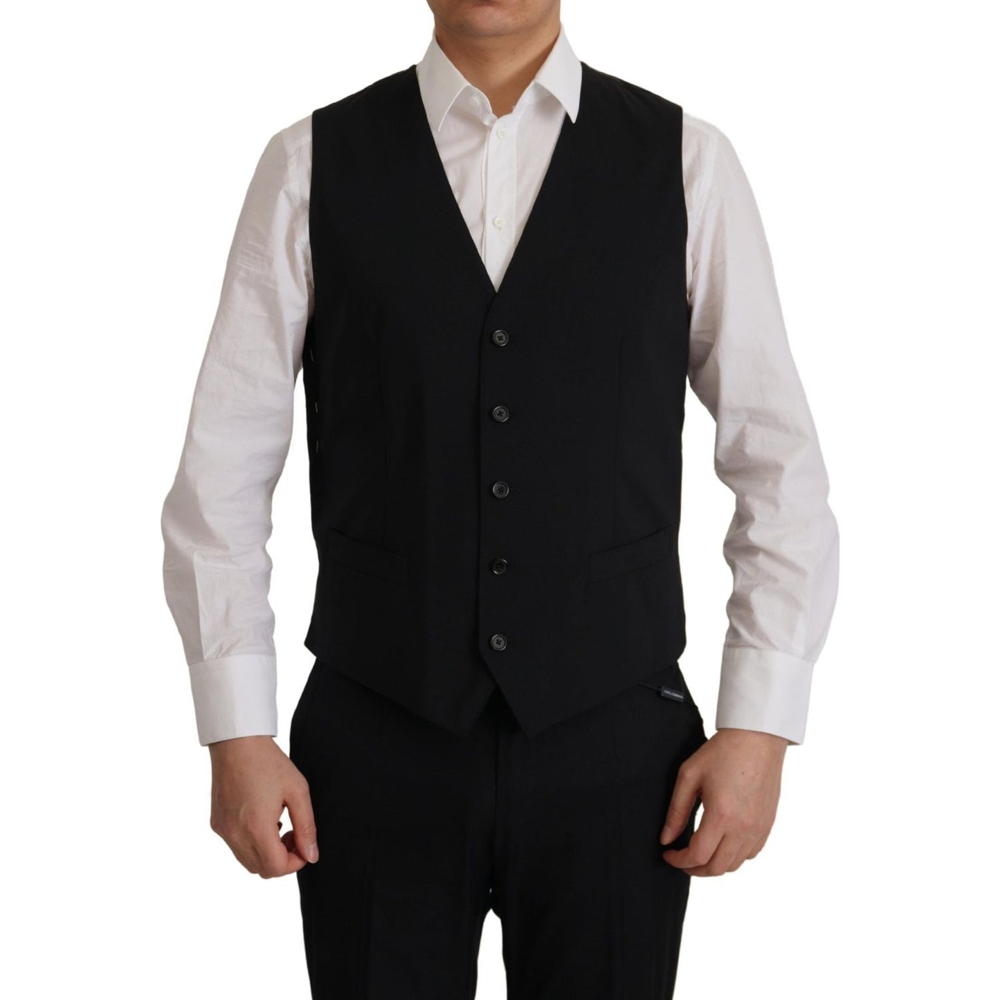 Dolce & Gabbana Elegant Black Martini Blazer and Vest Ensemble Dolce & Gabbana Gray