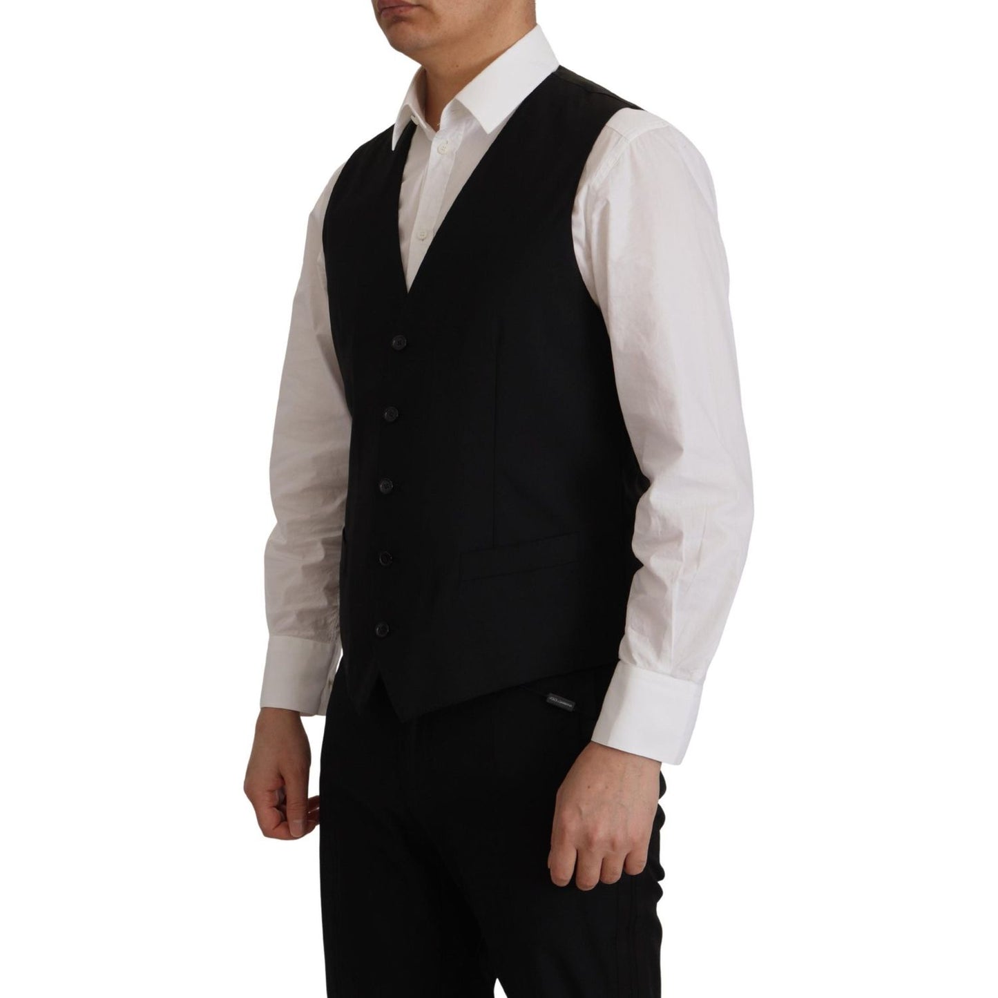 Dolce & Gabbana Elegant Black Martini Blazer and Vest Ensemble Dolce & Gabbana Gray
