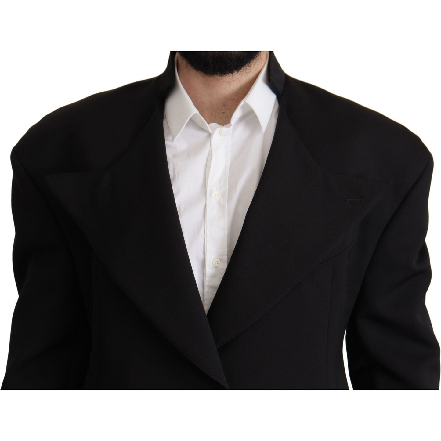 Dolce & Gabbana Elegant Single Breasted Wool Blazer Dolce & Gabbana Black