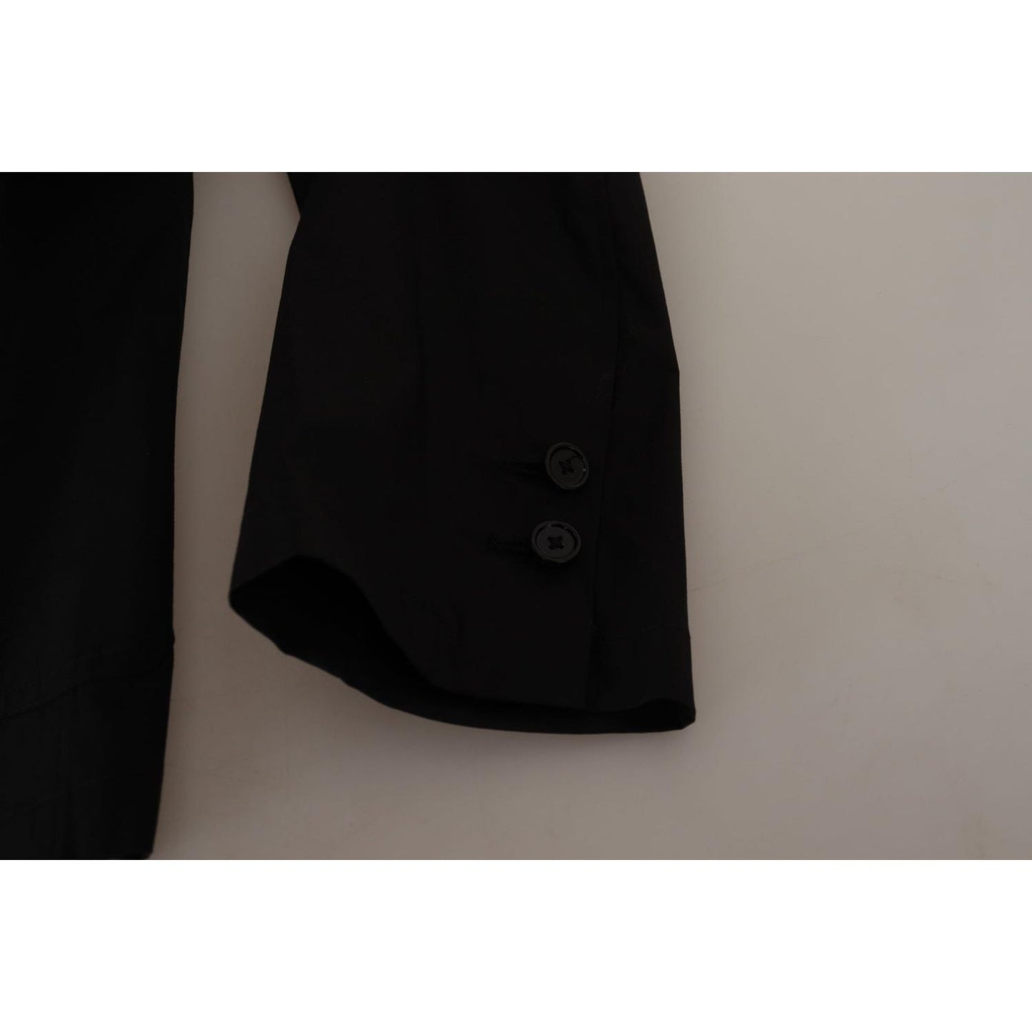 Dolce & Gabbana Elegant Black Cotton-Wool Blend Blazer Jacket Dolce & Gabbana Black