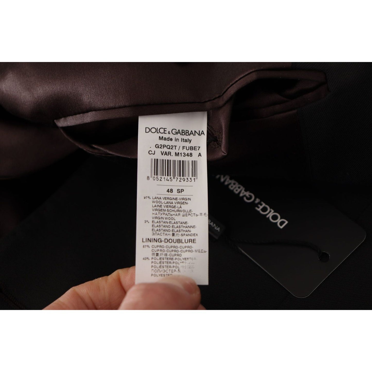 Dolce & Gabbana Elegant Slim Black Wool Blazer Jacket Dolce & Gabbana Dark Gray
