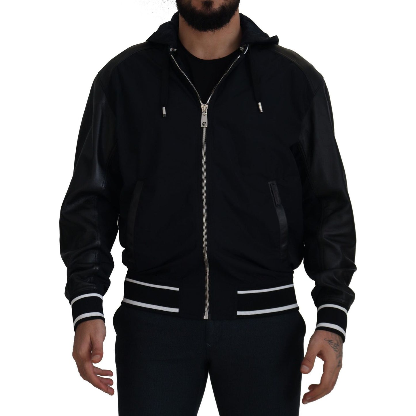 Dolce & Gabbana Elegant Black Bomber Blouson Jacket Dolce & Gabbana Black