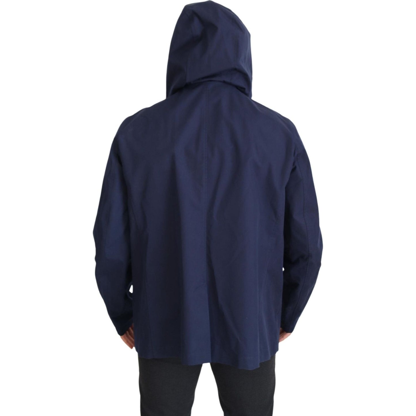 Dolce & Gabbana Elegant Double-Breasted Blue Parka Jacket Dolce & Gabbana Dark Slate Gray