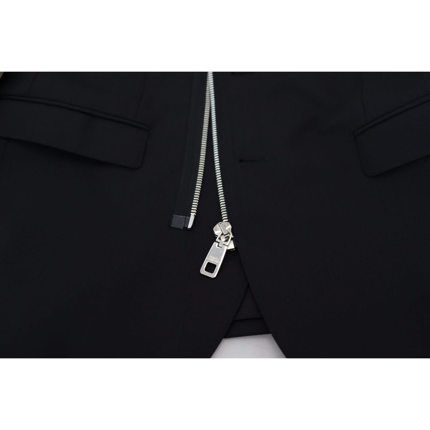 Dolce & Gabbana Black Wool Full Zip Long Sleeves Jacket JKT3360- 50