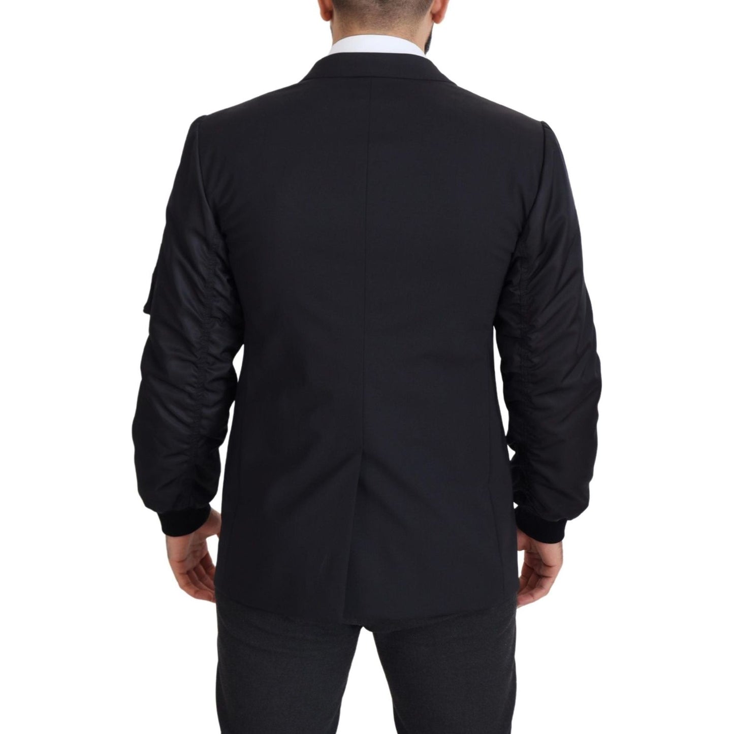 Dolce & Gabbana Black Wool Full Zip Long Sleeves Jacket JKT3360- 50