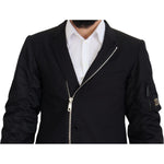 Dolce & Gabbana Black Wool Full Zip Long Sleeves Jacket JKT3360- 50